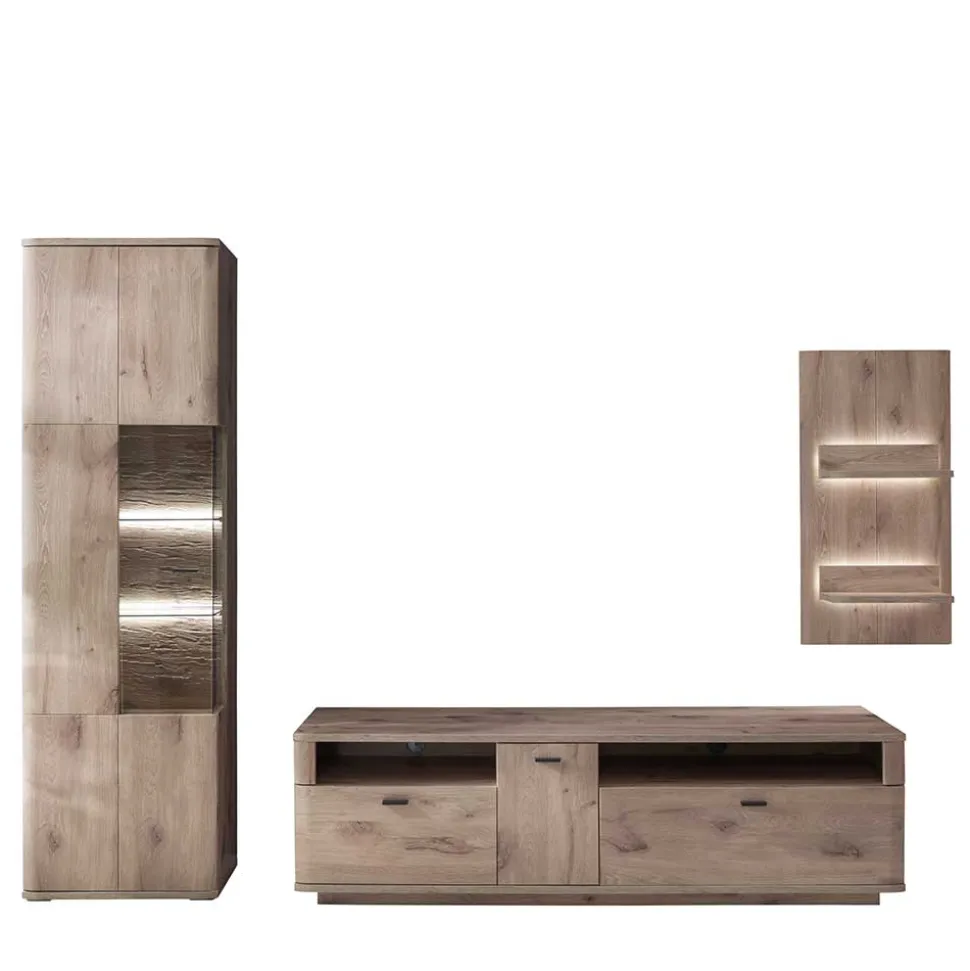 TV Wohnwand Kombination Set - Comrinaca (dreiteilig)