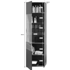 TV Wohnwand Möbel Kombination - Lucios (vierteilig)