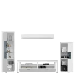 TV Wohnwand Möbel mit LED Set - Gomata (vierteilig)