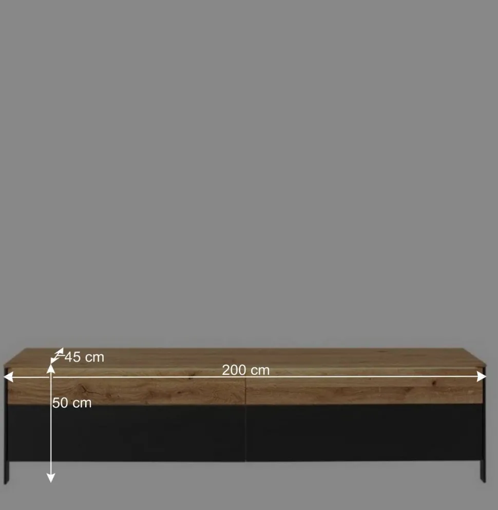 TV Wohnwand Möbelset 194 cm breit - Viligrana (dreiteilig)