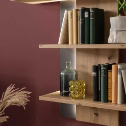 TV Wohnwand Set in Dekor Eiche - Nikdus (dreiteilig)