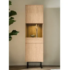 TV Wohnwand Set in Eiche Stone - Jaskin (dreiteilig)