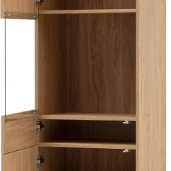 TV Wohnwand Set in Eiche Stone - Jaskin (dreiteilig)