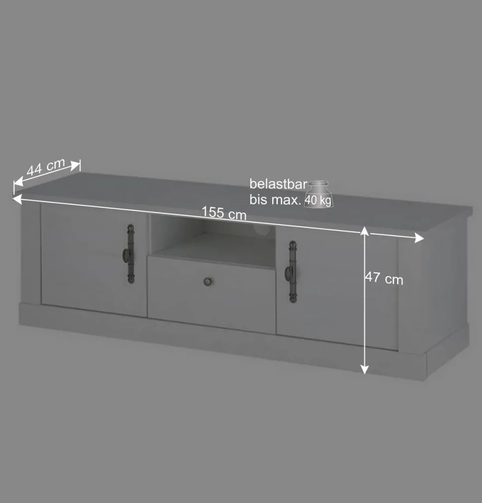 TV Wohnwandkombination 295 cm breit - Liancos (vierteilig)