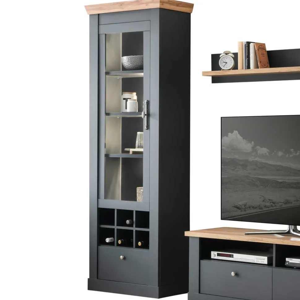 TV Wohnwandmöbel 297 cm breit - Lionel (vierteilig)