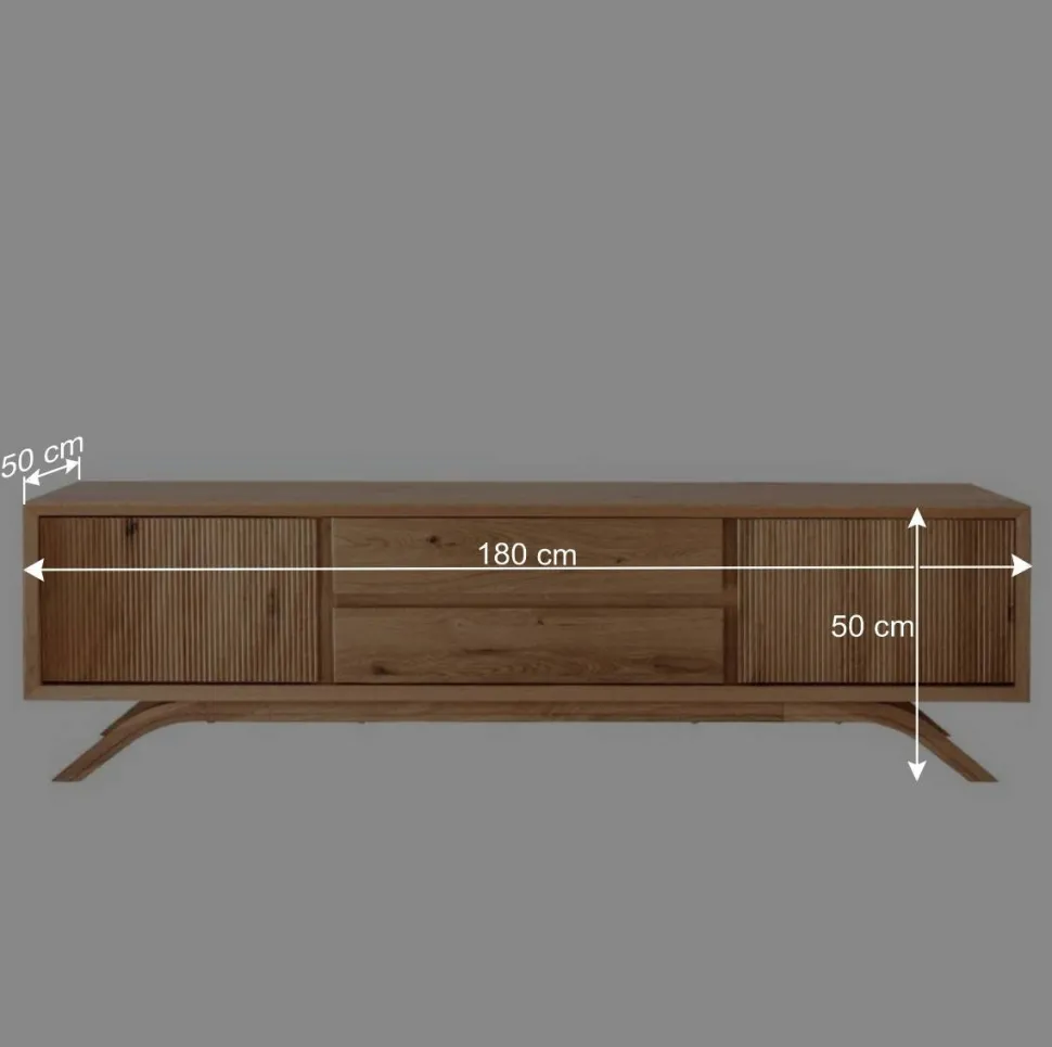 TV-Kommode aus Wildeiche Massivholz - Fredellia
