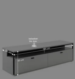 TV-Wohnwandmöbel Kombination - Loazin (dreiteilig)