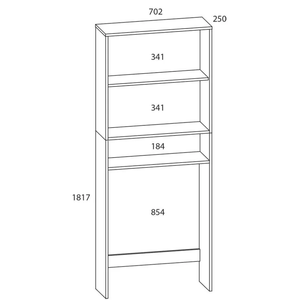 Umbauschrank für Waschmaschine oder Wäschetrocker - Benza