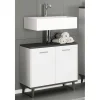 Unterbeckenschrank in Weiß und Anthrazit - Rondja