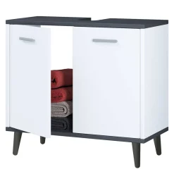 Unterbeckenschrank in Weiß und Anthrazit - Rondja