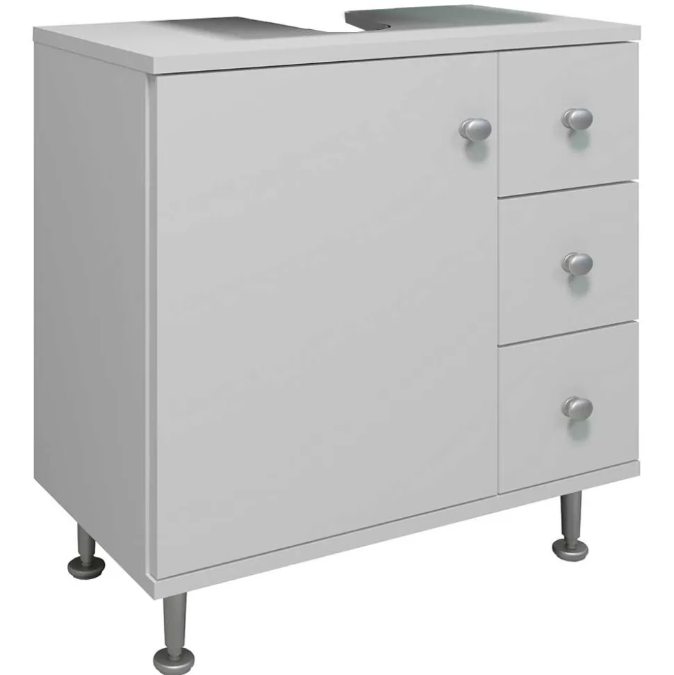 Unterbeckenschrank mit Tür und drei Schubladen - Huanga