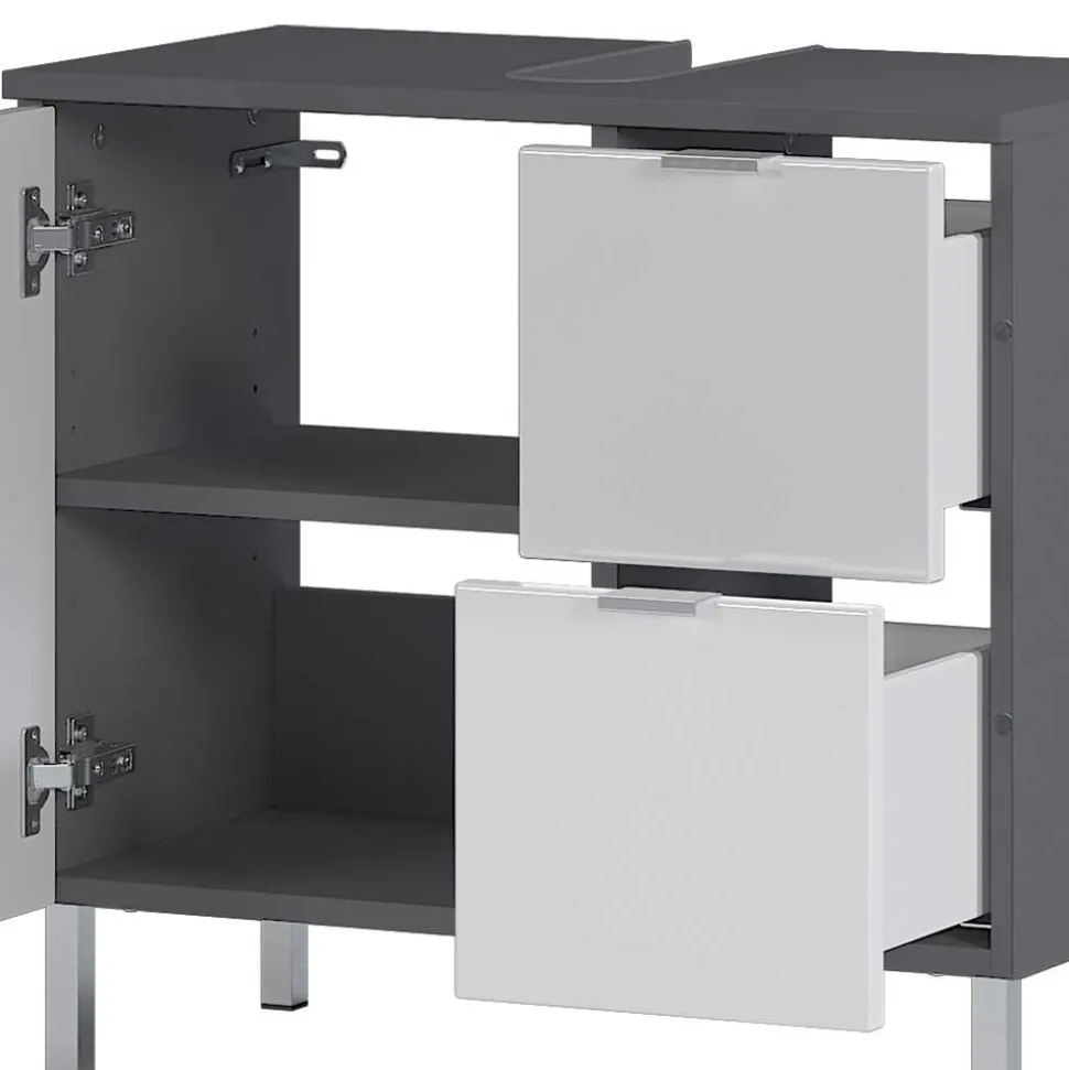 Unterbeckenschrank mit zwei Schubladen & Tür - Otrus
