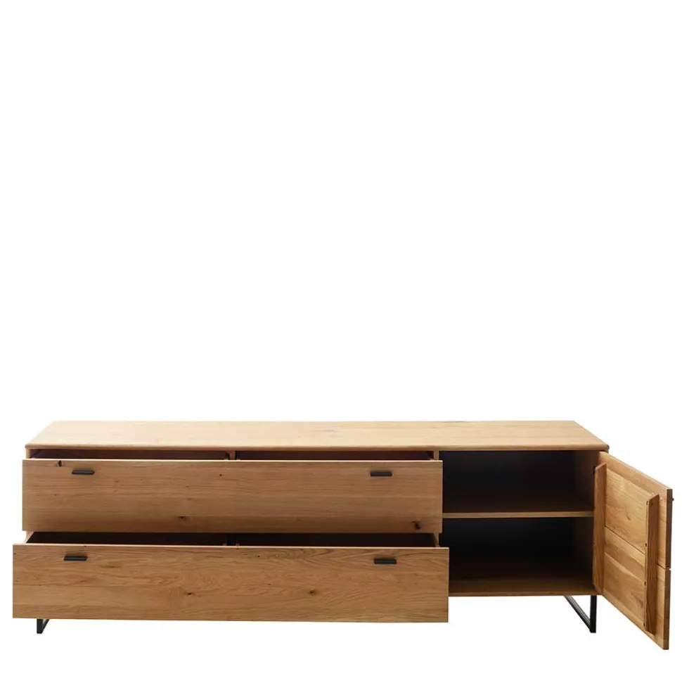 Unterschrank für Fernseher mit zwei Schubladen & Tür - Flacona