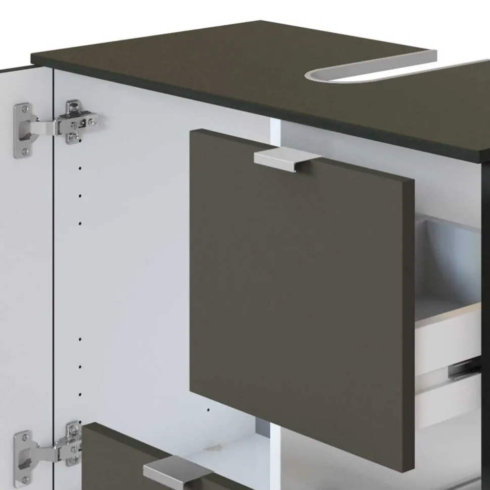 Unterschrank für Waschbecken mit 2 Schubladen & Tür - Jaenda