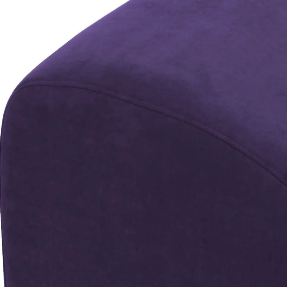 Velours Hocker in Violett - Cregorian
