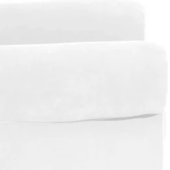 Velours Ohrensessel in Cremeweiß - Clamps