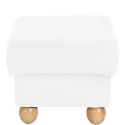 Velours Ohrensessel in Cremeweiß - Clamps