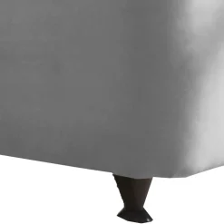 Velours Polstersessel in Silber Grau - Kolage