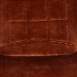 Velours Polsterstuhl in Rostfarben Braun - Hangar (2er Set)