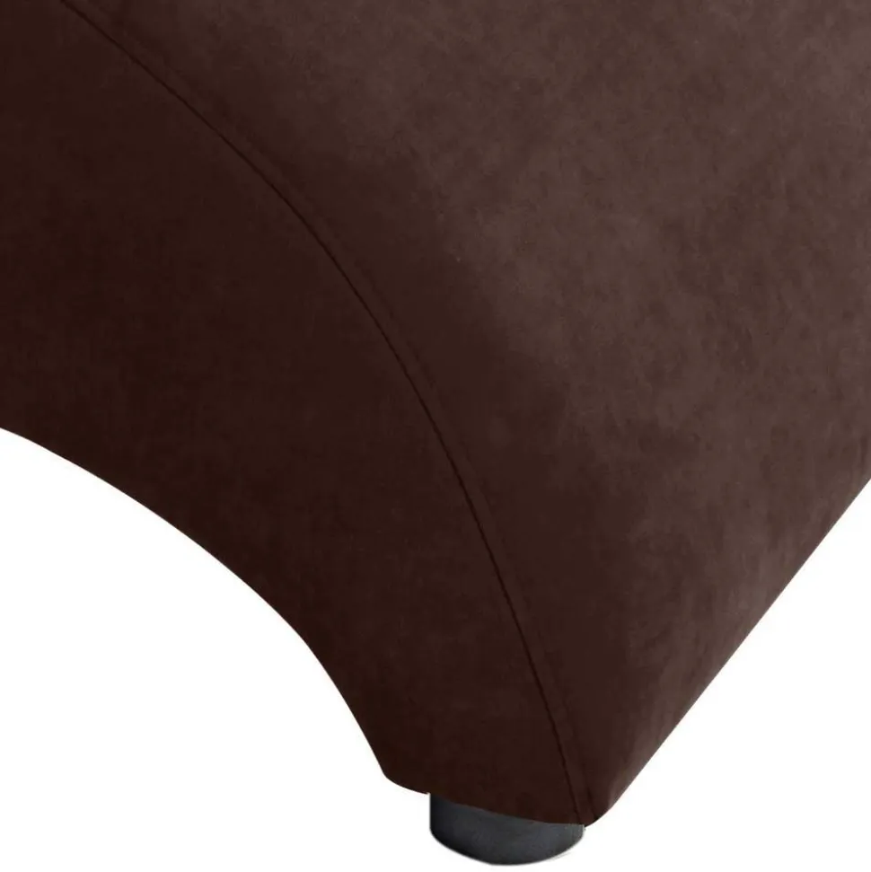 Velours Sessel in Braun mit Nussbaumfarben - Vastonia