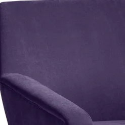 Velours Sessel in Violett und Buche Natur - Cunnar