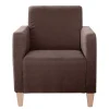 Velours Wohnzimmersessel in Braun - Dario