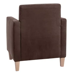 Velours Wohnzimmersessel in Braun - Dario