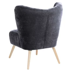 Velourssessel in Anthrazit - Prograva