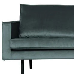 Velvet Polsterecke in Petrol & Schwarz - Fledos