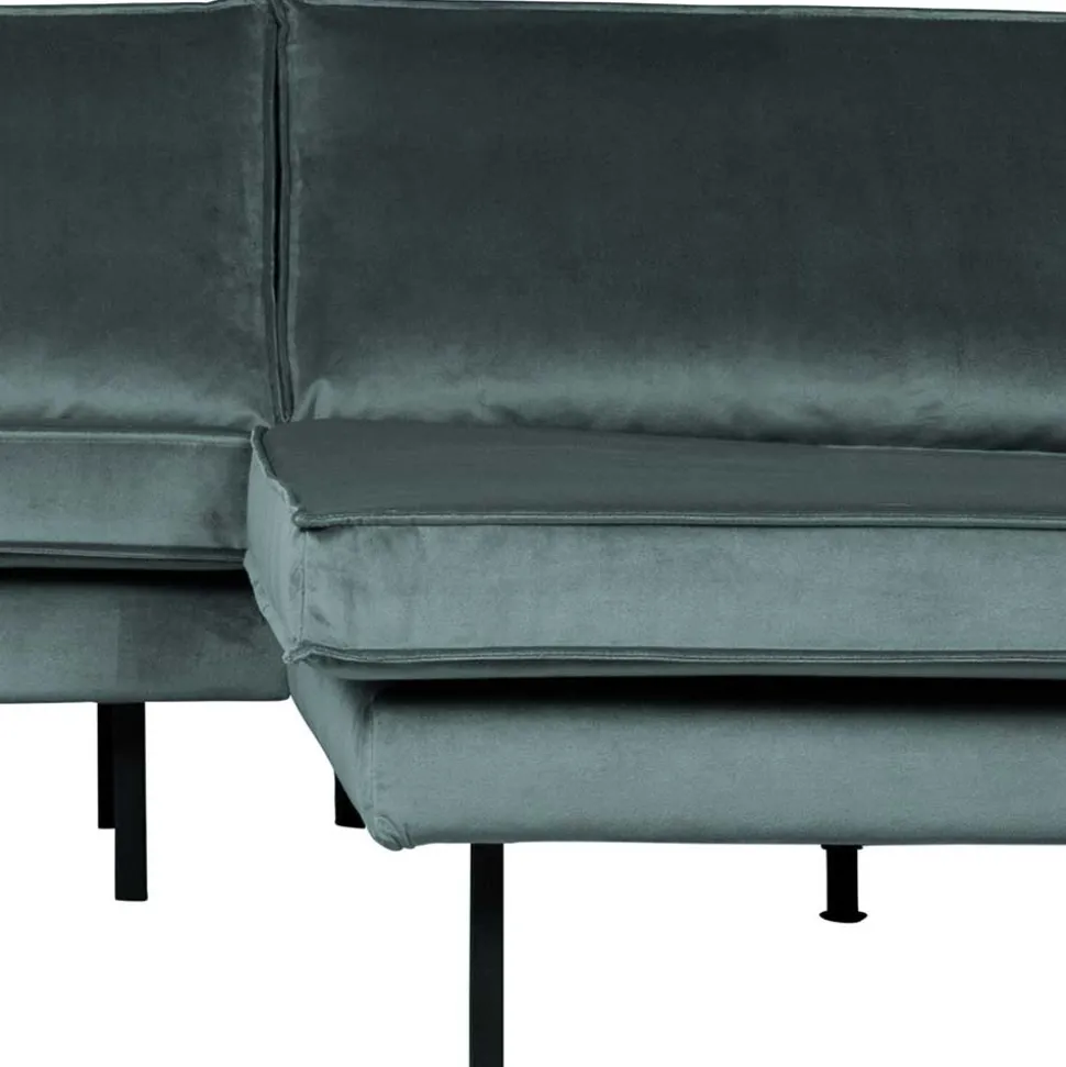 Velvet Polsterecke in Petrol & Schwarz - Fledos