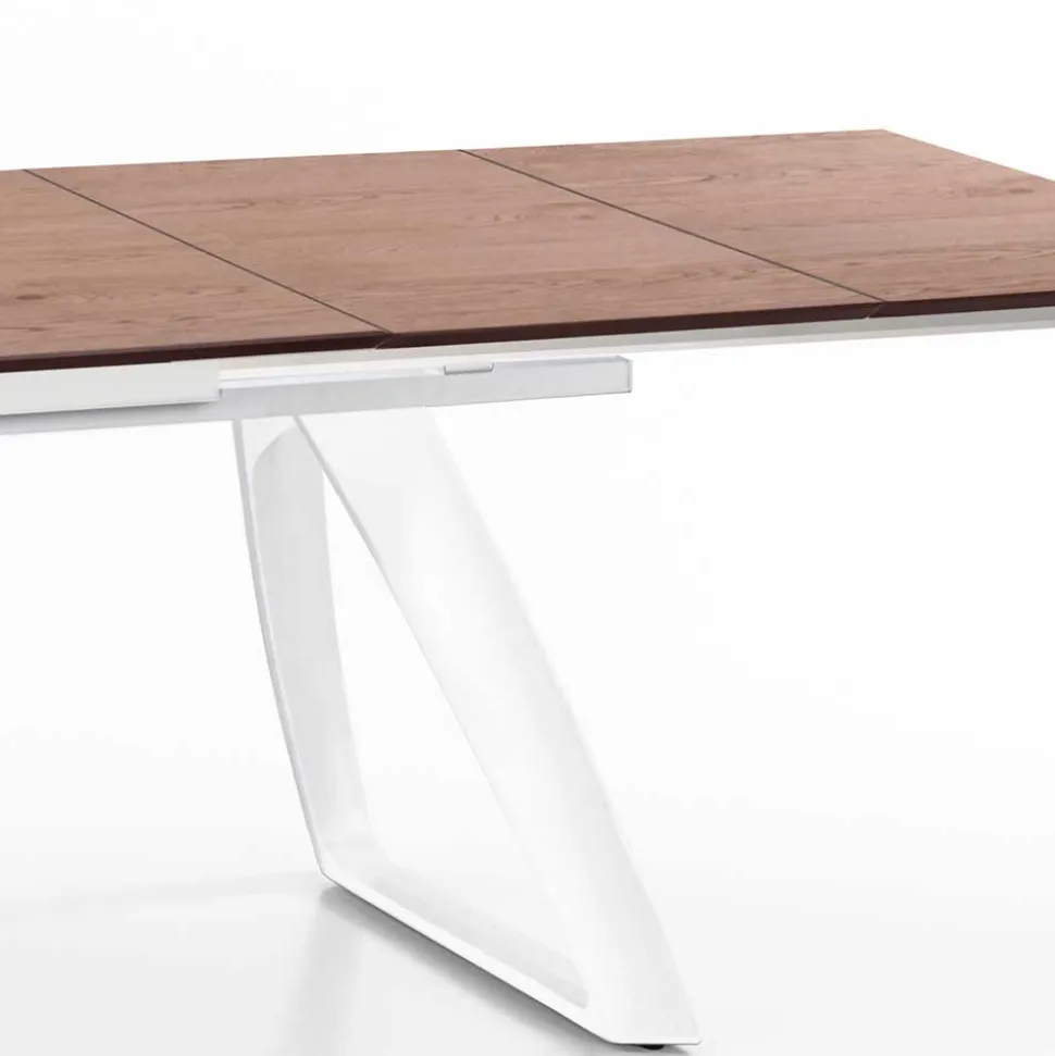 Verlängerbarer Design Esstisch zweifarbig - Sanatate