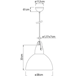 Verstellbare Hängeleuchte Bessy in Weiß