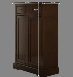 Vertiko Kommode in Walnussfarben Antik - Istefanio