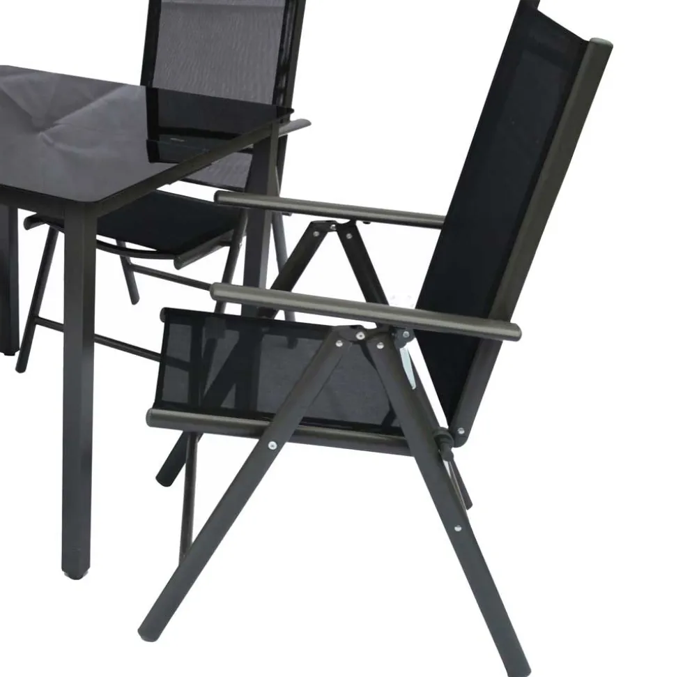 Vier Hochlehner & Gartentisch Set - Cadiz (fünfteilig)