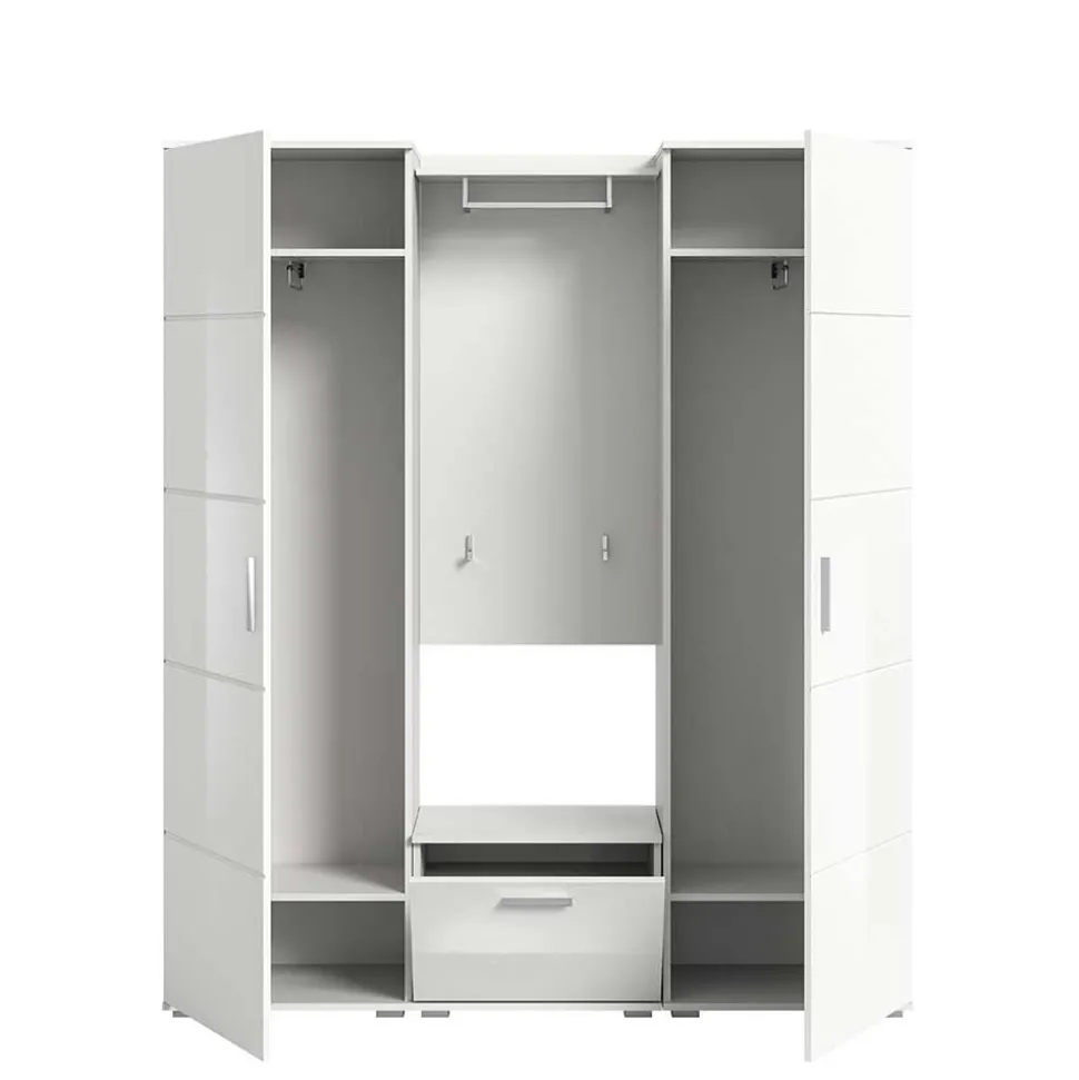 Vierteilige Garderobenkombination in Weiß - Rugova