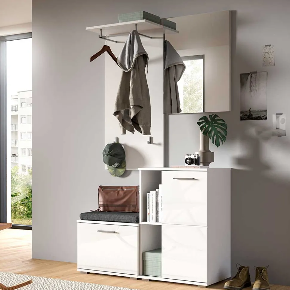 Vierteiliges Garderobenmöbel Set in modernem Design - Rugova