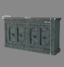 Vintage Design Anrichte in Türkis - Canopuss