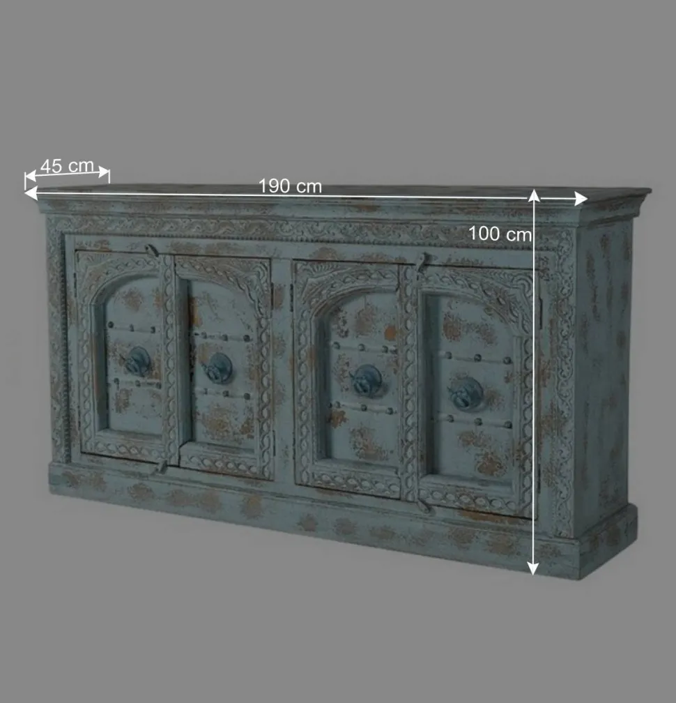 Vintage Design Anrichte in Türkis - Canopuss