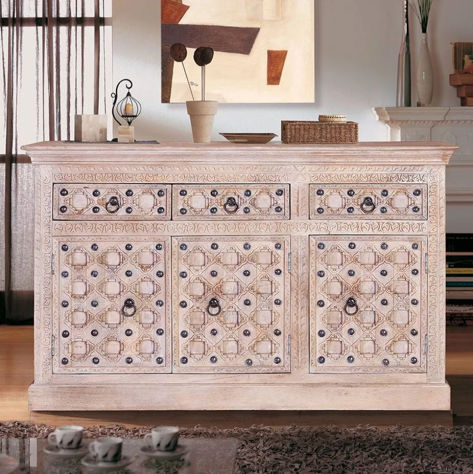 Vintage Design Anrichte in White Wash - Uladan