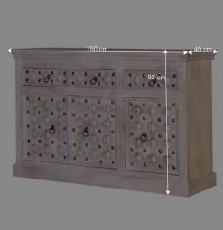 Vintage Design Anrichte in White Wash - Uladan