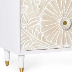 Vintage Design Lowboard aus Mango Massivholz - Triboot