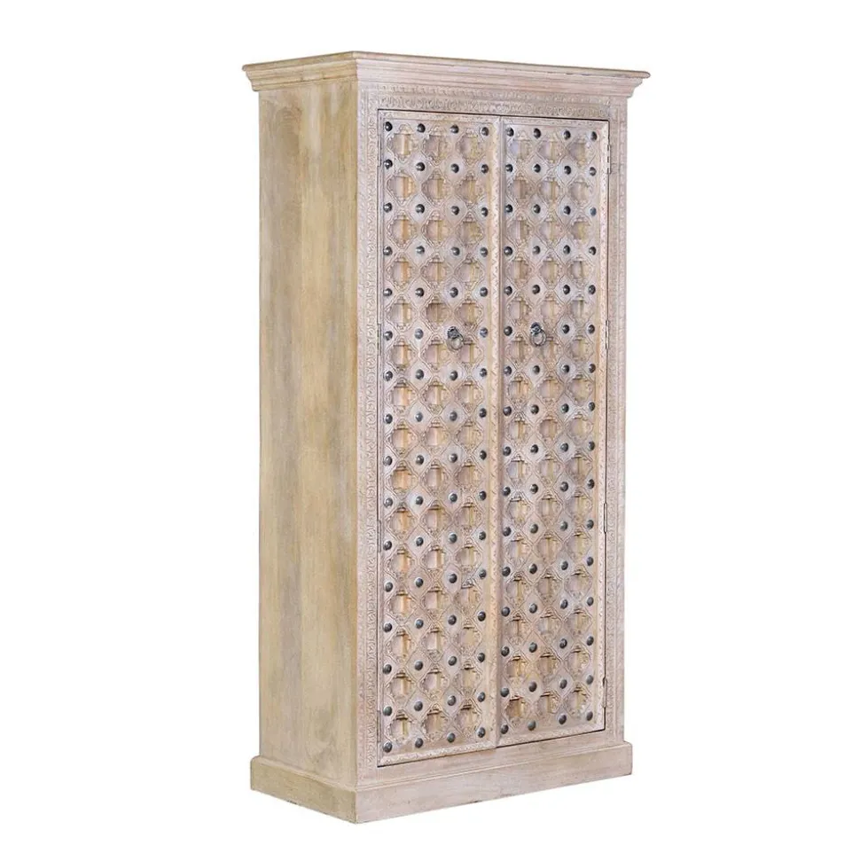 Vintage Design Schrank in White Wash - Uladan