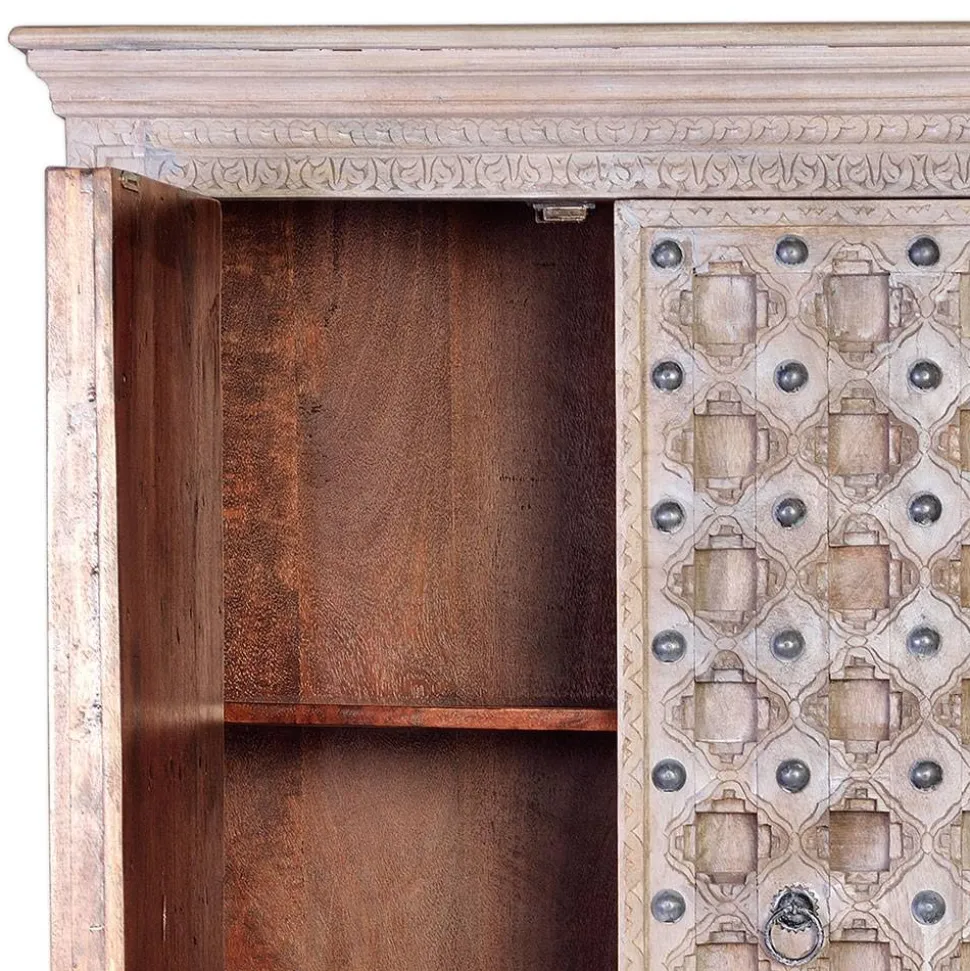 Vintage Design Schrank in White Wash - Uladan