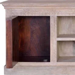 Vintage Design TV Kommode in White Wash - Uladan