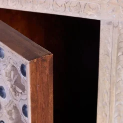 Vintage Design TV Kommode in White Wash - Uladan