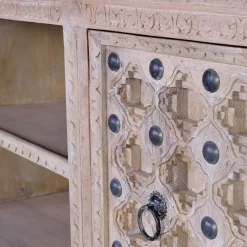 Vintage Design TV Kommode in White Wash - Uladan