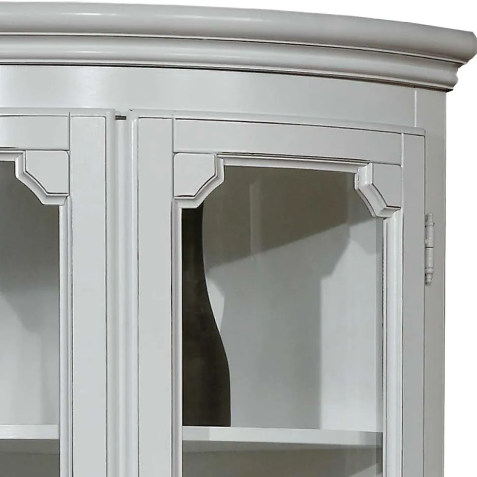 Vintage Eckvitrine in Weiß - Zarinas