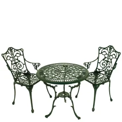 Vintage Gartentisch & zwei Armlehnenstühle - Mora (dreiteilig)