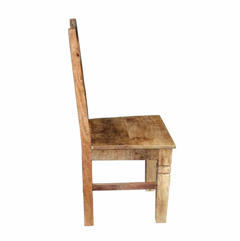 Vintage Holzstuhl Set Indri rustikaler Charme (2er Set)