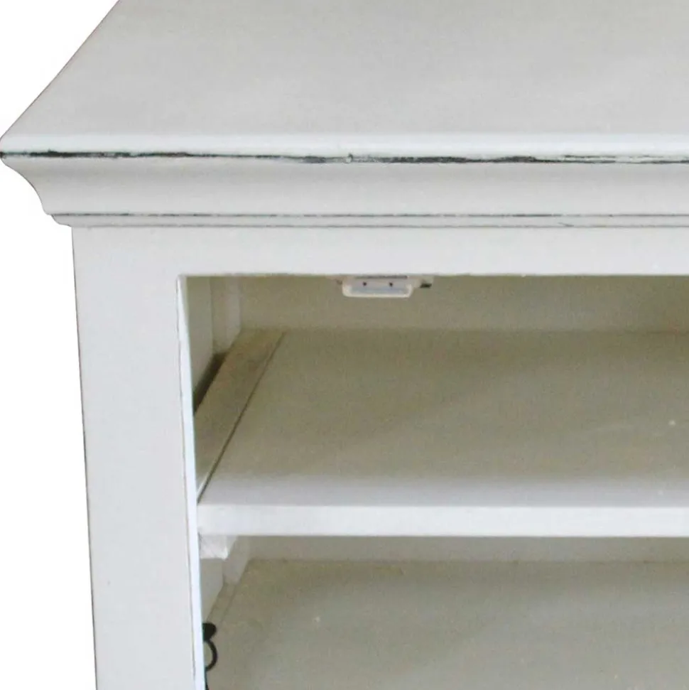 Vintage Landhaus Schuhbank in Antikweiß - Wittgenstein